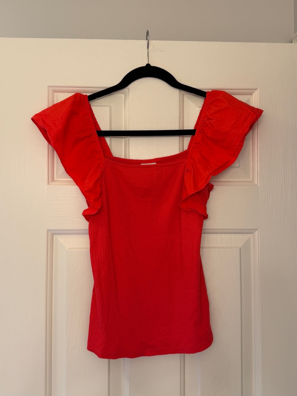 A New Day Target Red Ruffle Sleeve Tank Top